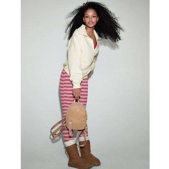 PINK Victoria's Secret Red Striped One Piece Thermal Onesie Pajama XL NWT - Picture 3 of 10